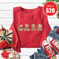 Christmas Bears Sweatshirt - Heather Scarlet - 20 product image 1