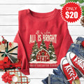 All is Calm Barn Sweatshirt - Heather Scarlet - 20 product image 1