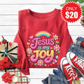 Jesus Is My Joy Sweatshirt - Heather Scarlet - 20 product image 1