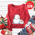 Its Fine Snowman Sweatshirt - Heather Scarlet - 20 product image 1