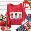 Dachshund Through The Snow Sweatshirt - Heather Scarlet - 20 product image 1