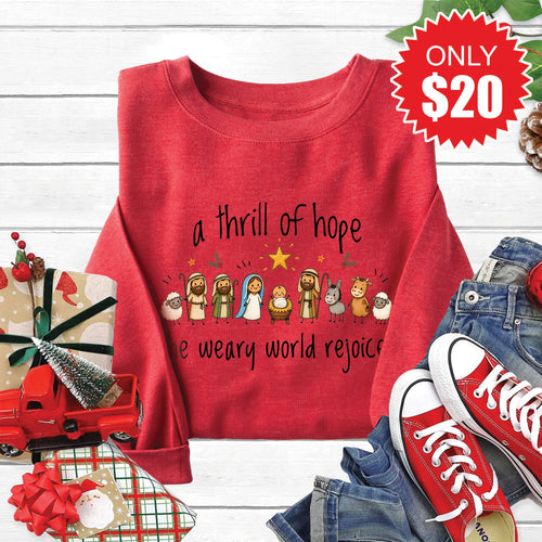 A Thrill Of Hope Sweatshirt - Heather Scarlet - 20 product image 1