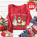 Duck The Halls Sweatshirt - Heather Scarlet - 20 product image 1
