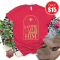 Let Us Adore Him Tee - Heather Scarlet - 15 product image 1