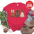 Leopard Christmas Trees Tee - Heather Scarlet - 15 product image 1