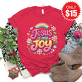 Jesus Is My Joy Tee - Heather Scarlet - 15 product image 1