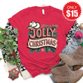 Jolly Christmas Tee - Heather Scarlet - 15 product image 1