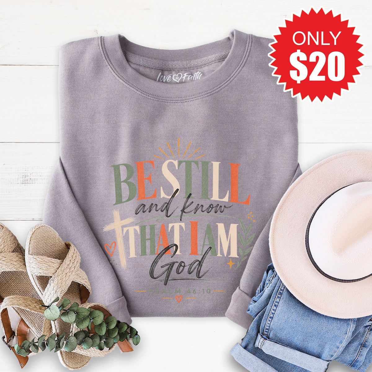Be Still and Know Sweatshirt - Heather Storm - 20 product image 1