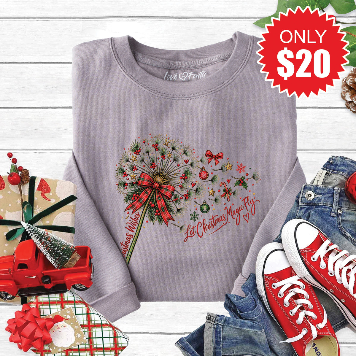 Christmas Wishes Sweatshirt - Heather Storm - 20 product image 1