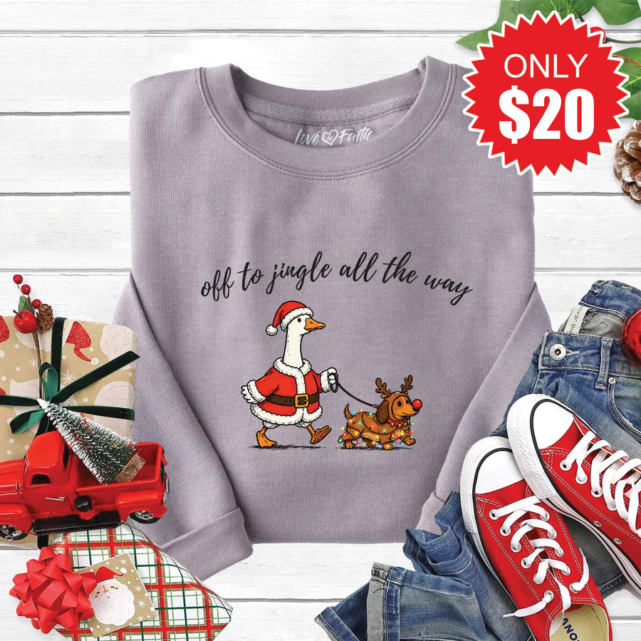 Jingle All The Way Sweatshirt - Heather Storm - 20 product image 1