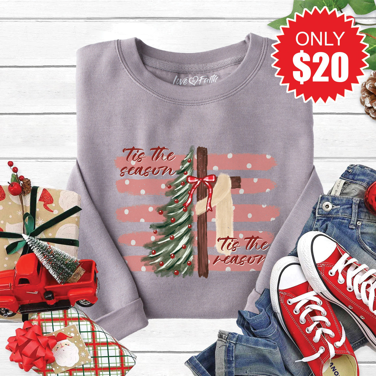 ‘Tis The Season & Reason Sweatshirt - Heather Storm - 20 product image 1