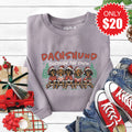 Dachshund Through The Snow Sweatshirt - Heather Storm - 20 product image 1