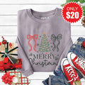Merry Christmas Sweatshirt - Heather Storm - 20 product image 1