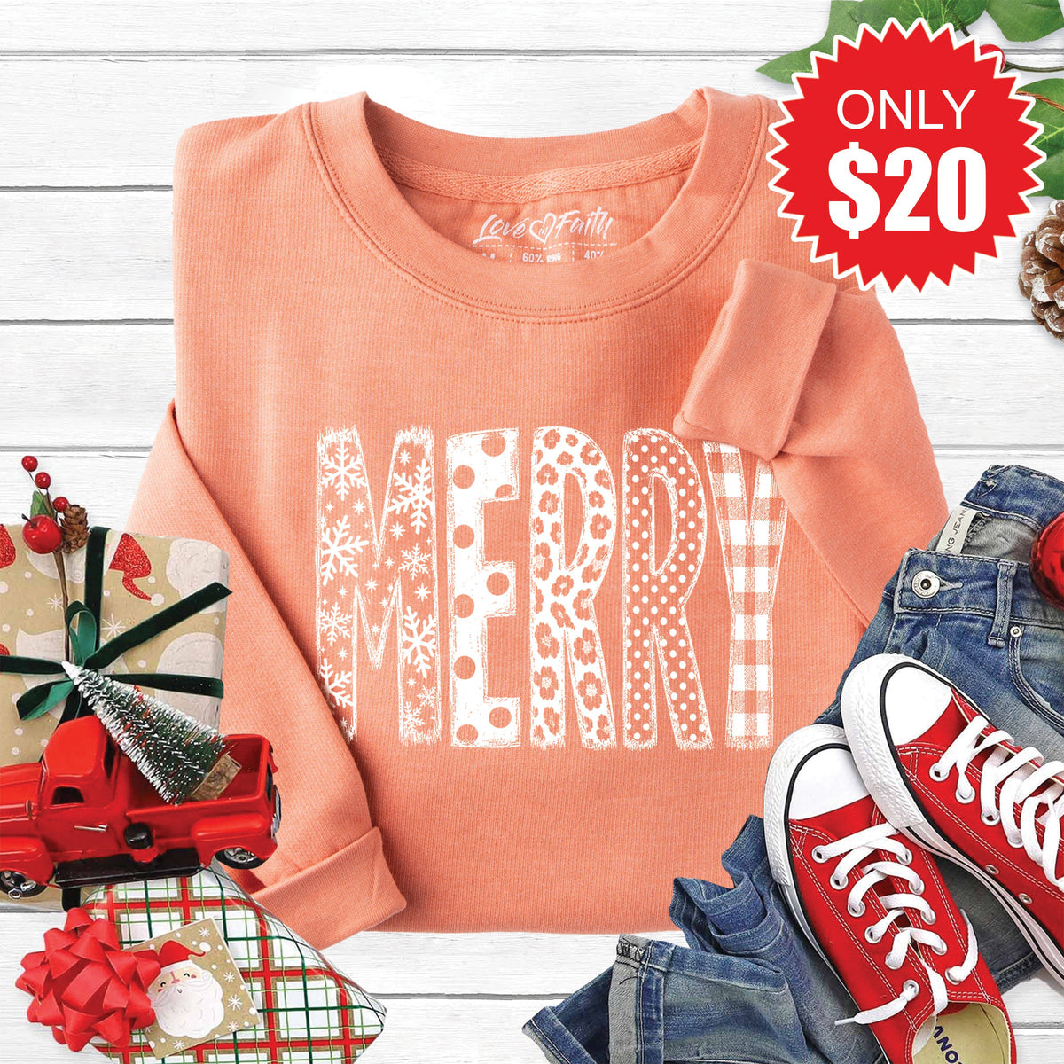 Merry Sweatshirt - Heather Terracotta - 20 product image 1
