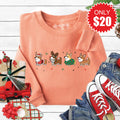 Christmas Corgi Sweatshirt - Heather Terracotta - 20 product image 1