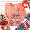 Jesus Is My Joy Sweatshirt - Heather Terracotta - 20 product image 1