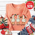 Festive Goose Sweatshirt - Heather Terracotta - 20 product image 1