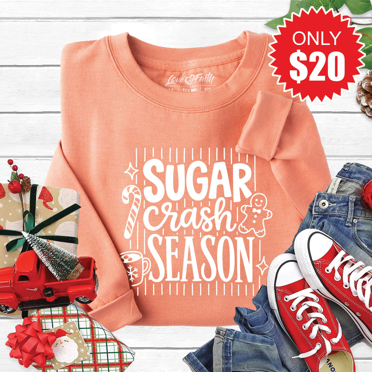 Sugar Crash Sweatshirt - Heather Terracotta - 20 product image 1
