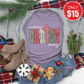 Merry Christmas Tee - Heather Deep Purple - 15 product image 1
