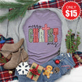 Merry Christmas Tee - Heather Deep Purple - 15 product image 1