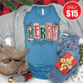 Merry Christmas Tee - Heather Deep Teal - 15 product image 1