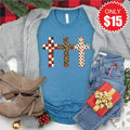 Christmas Crosses Tee - Heather Deep Teal - 15 product image 1