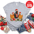 Christmas Chickens Tee - Heather Grey - 15 product image 1