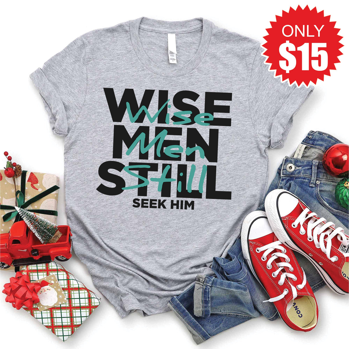 Wise Men Tee - Heather Grey - 15 product image 1