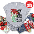 Walk By Faith Tee - Heather Grey - 15 product image 1