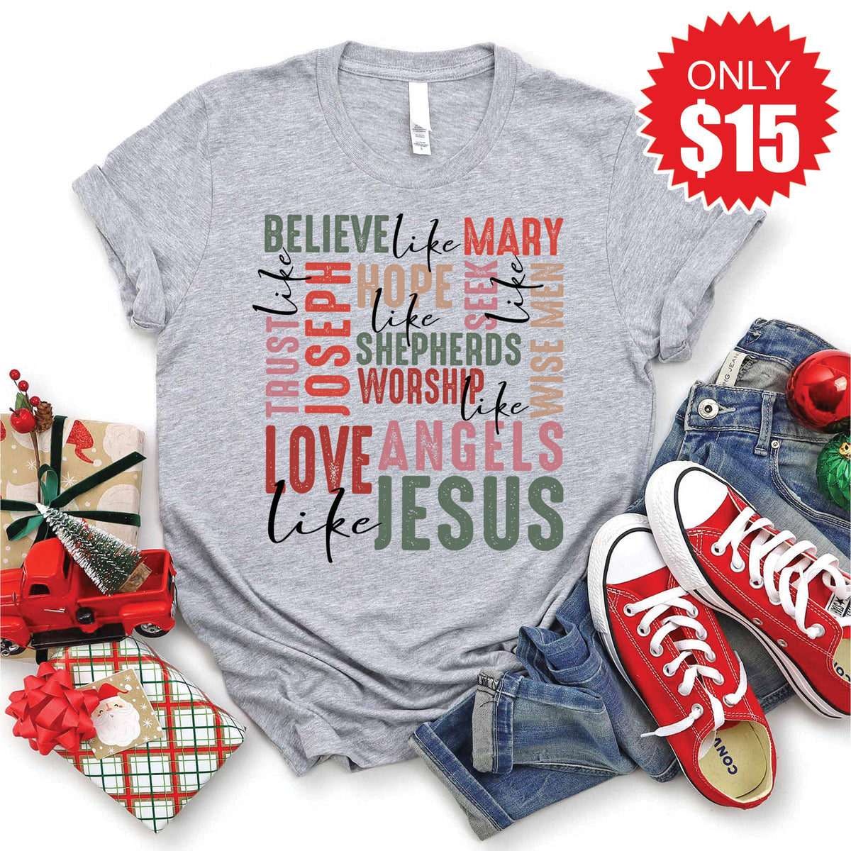 Love Like Jesus Tee - Heather Grey - 15 product image 1