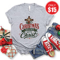 Christmas Begins With Christ Tee - Heather Grey - 15 product image 1