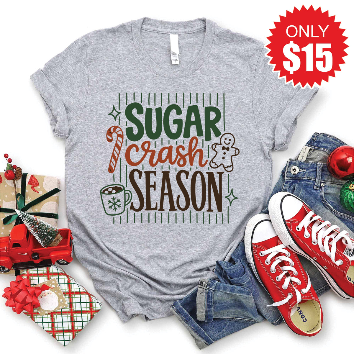 Sugar Crash Tee - Heather Grey - 15 product image 1