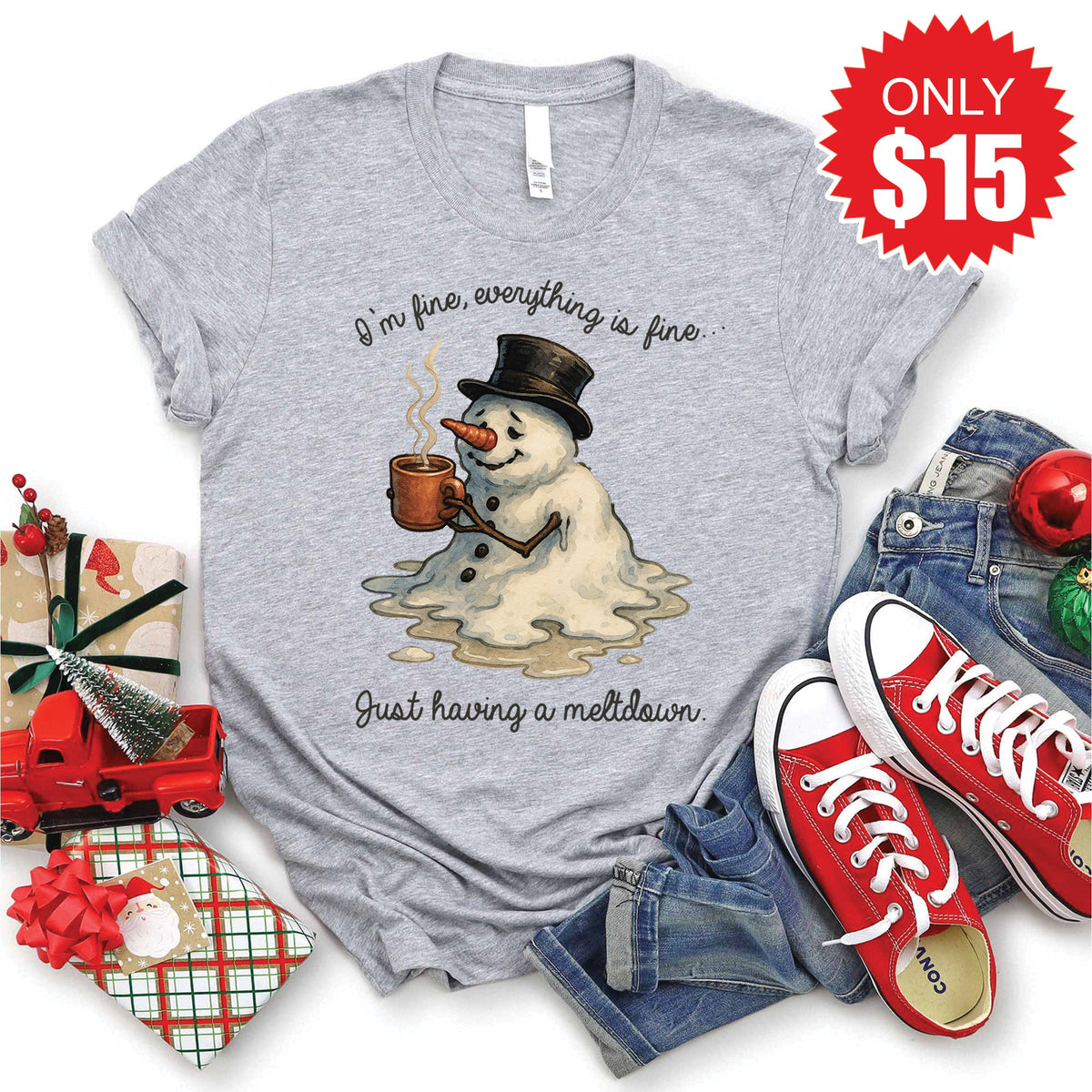 Having a Meltdown Tee - Heather Grey - 15 product image 1