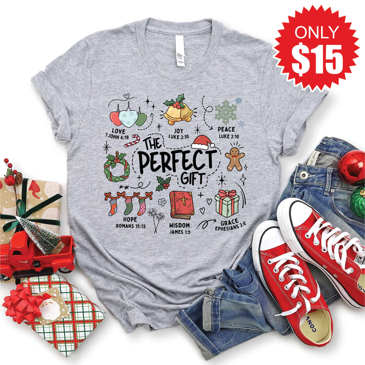 The Perfect Gift Tee - Heather Grey - 15 product image 1