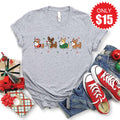 Christmas Corgi Tee - Heather Grey - 15 product image 1