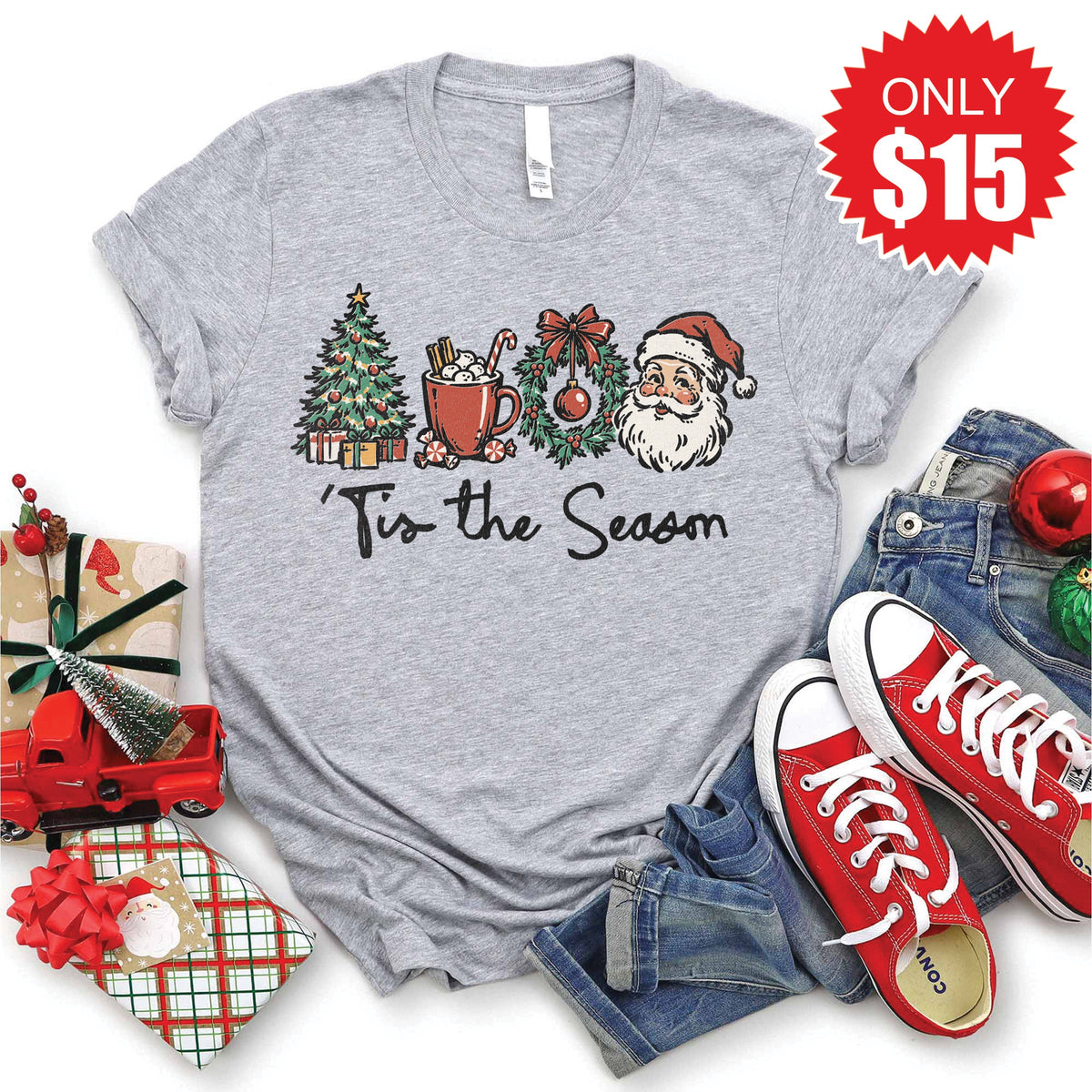Tis The Season Tee - Heather Grey - 15 product image 1