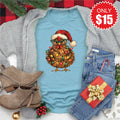 Christmas Chicken Tee - Heather Lagoon - 15 product image 1