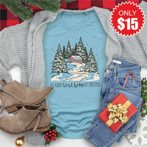 All Roads Lead Home Tee - Heather Lagoon - 15 product image 1