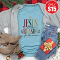 Jesus Is The Reason Tee - Heather Lagoon - 15 product image 1