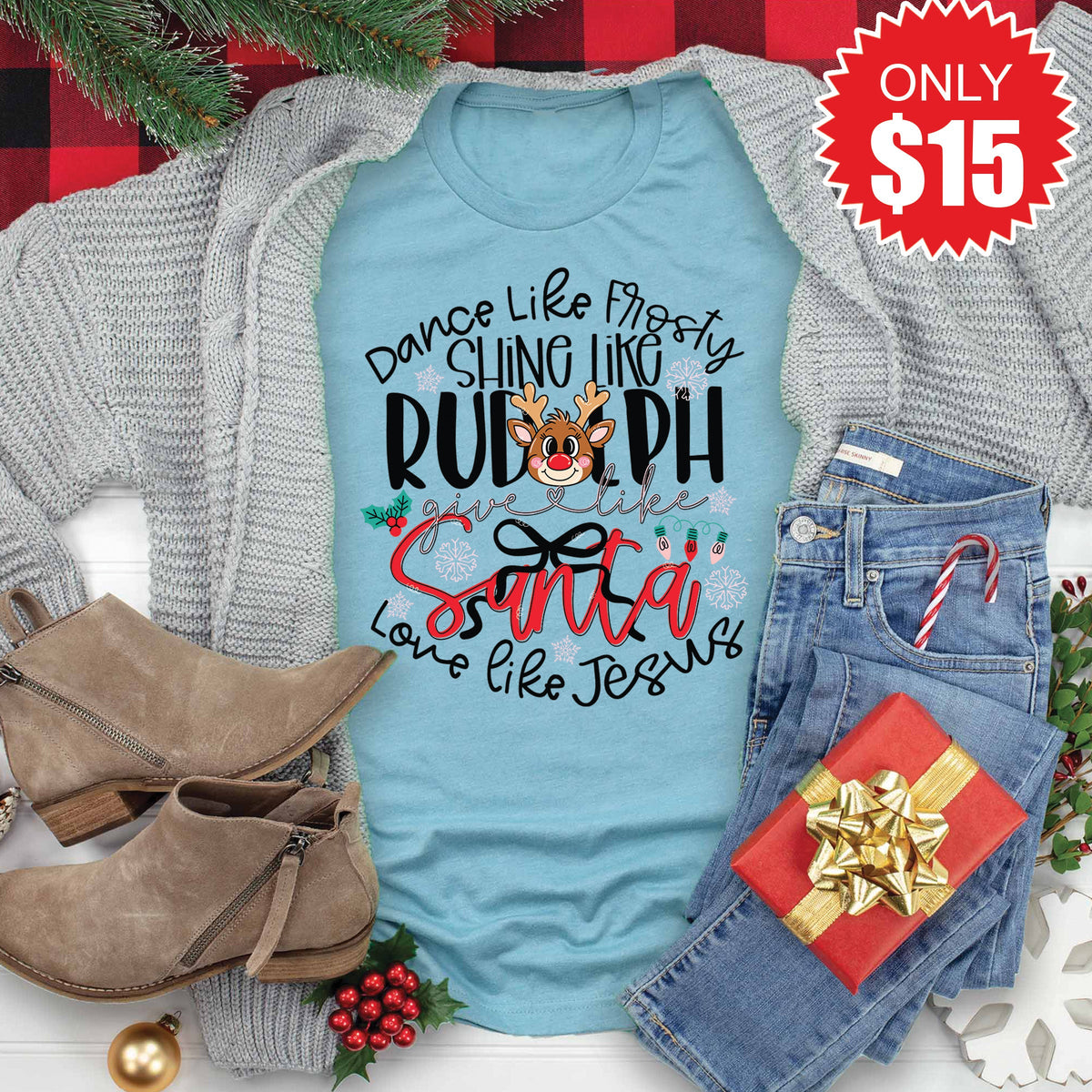 Love Like Jesus Tee - Heather Lagoon - 15 product image 1