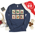 Geese Stamps Long Sleeve - Heather Navy - 17 product image 1