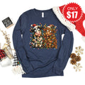 Christmas Cows Long Sleeve - Heather Navy - 17 product image 1