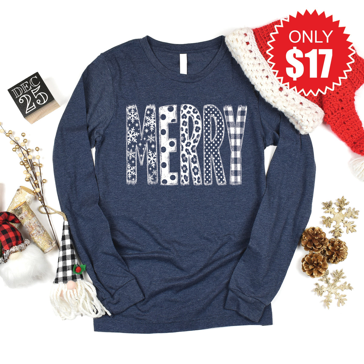 Merry Long Sleeve - Heather Navy - 17 product image 1
