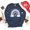 Dashing Through The Snow Long Sleeve - Heather Navy - 17 product image 1