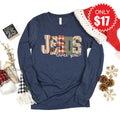 Jesus Loves You Long Sleeve - Heather Navy - 17 product image 1