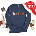 Christmas Decor Long Sleeve - Heather Navy - 17 product image 1