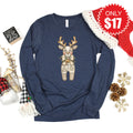 Reindeer Long Sleeve - Heather Navy - 17 product image 1