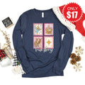 True Story Stamps Long Sleeve - Heather Navy - 17 product image 1