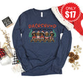Dachshund Through The Snow Long Sleeve - Heather Navy - 17 product image 1