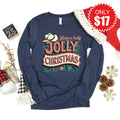 Jolly Christmas Long Sleeve - Heather Navy - 17 product image 1
